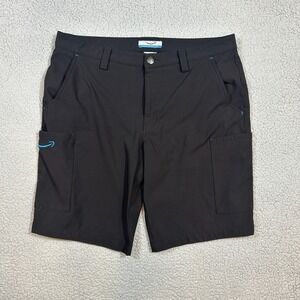 Luly Yang Amazon Shorts Mens Large 34-37 Black Cargo Performance Uniform Stretch